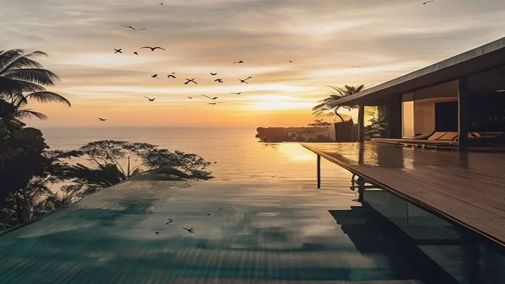 Clifftop Bali villa at golden hour on the Bukit peninsula – Bali property investment market overview