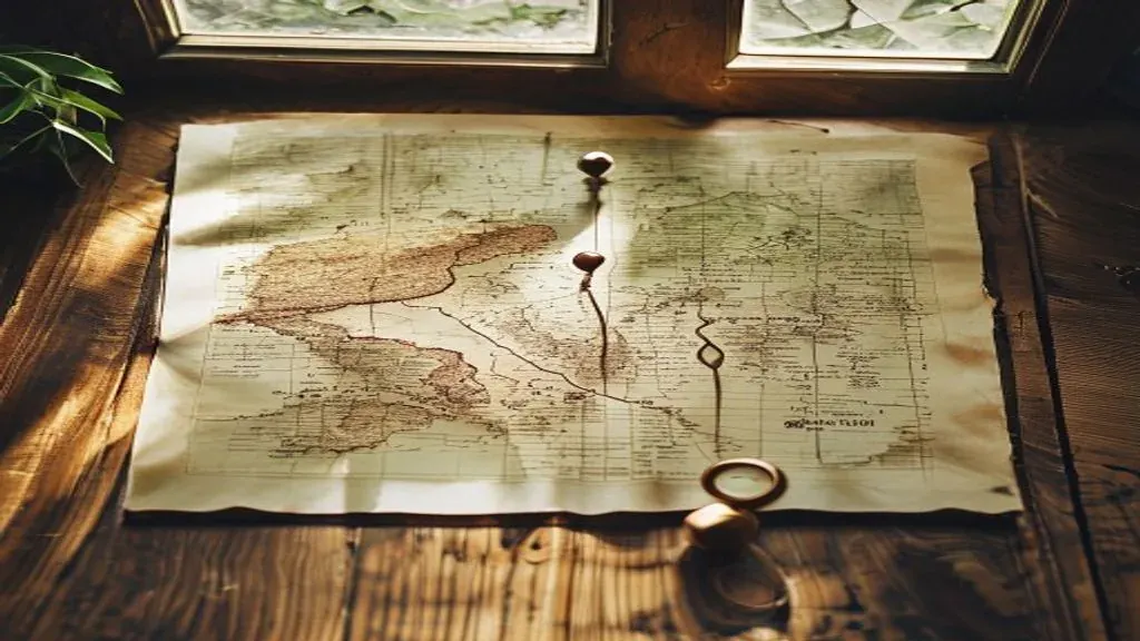 Bali map composition showing major investment zones highlighted with editorial markers on a wooden desk