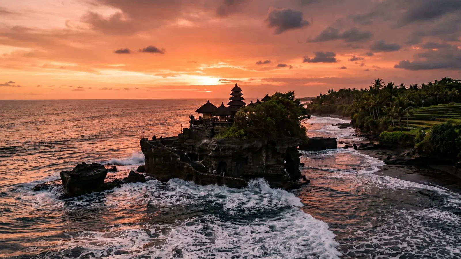 Editorial view of the Tanah Lot corridor in Bali illustrating tanah lot bali property investment 2026